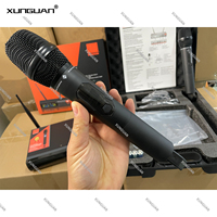 URX9900 Système de micro sans fil numérique IR UHF 2 canaux (casque, main, cravate) avec DSP et verrouillage de fréquence, affichage LCD