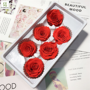 Commercio all'ingrosso 6 centimetri di Grado B Naturale Reale Freschi Conservati Secchi Rosa Testa Fiori Per Il FAI DA TE Decorazione di Cerimonia Nuziale - Product Image 5