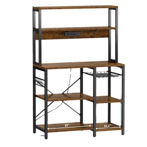 Étagère de rangement de cuisine en bois à trois niveaux, étagère de rangement multifonctionnelle sur pied, étagère de rangement de cuisine pour la maison. - Product Image 5