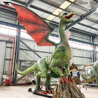 Modèle de dragon animatronique réaliste grandeur nature, imperméable, sur mesure, pour parc à thème