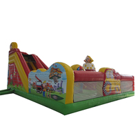 Château gonflable JUNAO personnalisé en PVC 0,55 mm, double couture, écologique, pour usage commercial extérieur, 10 personnes, motif dessin animé