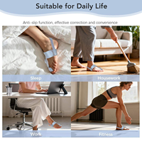 Correcteur d'hallux valgus pour femmes et hommes, redresseur d'orteil, fixation de l'hallux valgus avec bouton réglable, attelle de correction d'alignement des orteils
