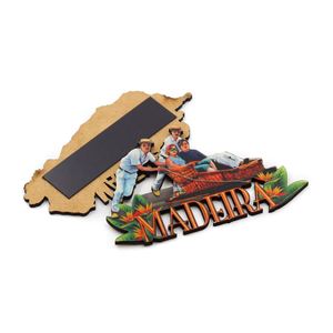 Imanes de nevera personalizables de MDF con diseño de la isla de Madeira, Portugal, recortados y impresos. - Product Image 1