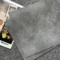 Carreaux de Sol en Céramique Gris Foncé Effet Ciment Moderne Antidérapants 300x300 600x600 pour Salle de Bain