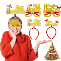 Serre-tête fantaisie de Noël, Cerceau festif léger pour cheveux, Idéal pour les séances photo de Noël, le Carnaval du Nouvel An et les cadeaux de fin d'année