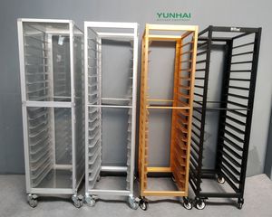 Chariot de service alimentaire 4 roues en acier inoxydable <span class=keywords><strong>pour</strong></span> hôtel, support de rangement <span class=keywords><strong>pour</strong></span> accessoires de cuisine 2026 - Product Image 4