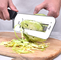 Keuken Gadgets RVS Dubbele Lemmet Schraper voor Kool Snijder Hakker Shredder Zuurkoolsnijder