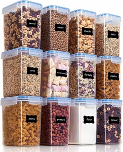 Factory supply 12pcs set airtight <b>food</b> <b>storage</b> <b>container</b> 1.6L <b>Food</b> <b>container</b> set Kitchen pantry <b>container</b> set - Product Image 1