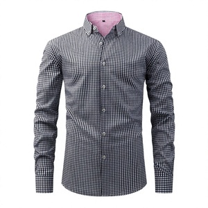 <span class=keywords><strong>Camisa</strong></span> de Manga Larga a <span class=keywords><strong>Cuadros</strong></span> con Estampado Digital Elástico en Cuatro Direcciones, Exclusiva para Comercio Transfronterizo, <span class=keywords><strong>Camisa</strong></span> Casual de Primavera para Hombre - Product Image 3