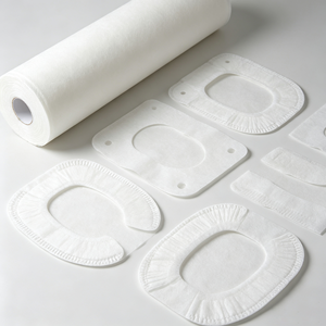 Vente en gros usine de tissu non tissé PP Spunbond blanc 20-50 g/m² en matière première pour housses de siège de toilette jetables - Product Image 1