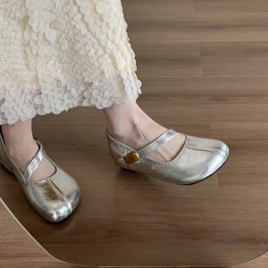 <span class=keywords><strong>Mocasines</strong></span> Retro Rojos de Una Sola Capa Antideslizantes para <span class=keywords><strong>Mujer</strong></span>, Primavera 2026, con Velcro, Estilo Mary Jane, Punta Pequeña, de Cuero, para Ir al Trabajo - Product Image 2