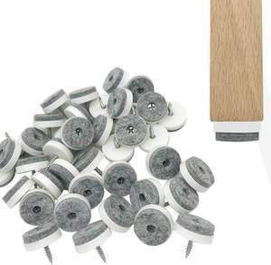 Patins en feutre pour pieds <span class=keywords><strong>de</strong></span> meubles, diamètre 25 mm, antidérapants, multifonctionnels, silencieux, pour chambre à coucher, tables et chaises en bois massif - Product Image 6