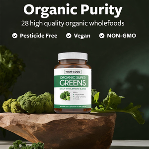 Tabletas de Super Greens Orgánicas Naturales, Mezcla Diaria de Alimentos Integrales en Tabletas para Adultos, Suplemento Dietético OEM - Product Image 2