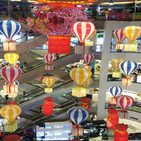2022 nouveau design centre commercial plafond suspendu ballon à air chaud décoration commerciale de noël