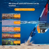 Pompe électrique automatique pour aquarium avec dispositif d'aspiration, aspirateur de déjections, nettoyeur de sable et outil de nettoyage des eaux usées