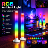 RGBIC Gaming Light Bar 2 Pack 16 Juta Warna Lampu LED Sinkron Musik dengan Kontrol Suara Aplikasi untuk Pengaturan Ruangan Meja PC