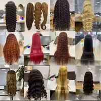 Perruque 360 Full Lace en Cheveux Humains, Perruques Brésiliennes en Cheveux Humains Vierges, Perruques Lace Front Pas Chères, Perruques Frontales HD Transparentes pour Femmes Noires