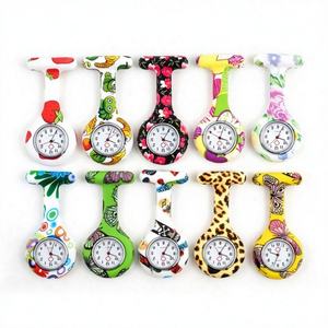 นาฬิกาพยาบาลผู้หญิงทันสมัย แฟชั่นลายพิมพ์ ซิลิโคน พลาสติก พร้อมเข็มกลัดติดเสื้อคลุม  แบบพกพา  หน้าปัดควอตซ์  พร้อมเซ็นเซอร์ตรวจจับความเคลื่อนไหว - Product Image 1