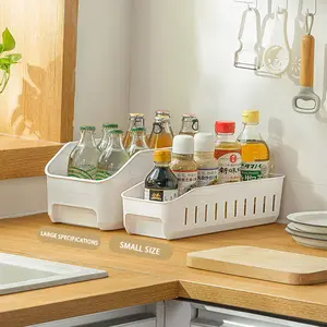 Classico organizzatore quadrato in plastica lucida contenitori contenitori contenitori per frigo sostenibili per cucina frigorifero altro cestino