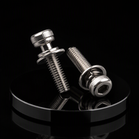 Vis SEMS à tête cylindrique Phillips en acier au carbone de grade 4.8, zinguées, M3 M4 M5 M6, vis combinées avec rondelle à ressort