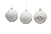 Handgemaakte antieke imitatie glazen kerstboom scène hanger 8cm voor decoratie glasambachten