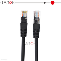 Cable de Conexión de Cobre de Fácil Montaje, 25 cm, 0.25 m, Cable Firewire RJ45 de Color Negro UTP, Varios Tipos, Incluyendo Cat5e Cat5 5m