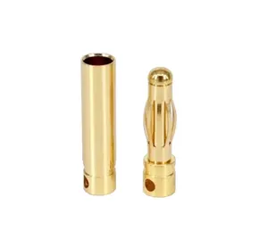 Banana Plug 2.0mm 3.0mm 3.5mm 4.0mm Bullet Feminino Conector 5.0mm 5.5mm 6mm 6.5mm 8mm Brass Plated Copper RC Parts