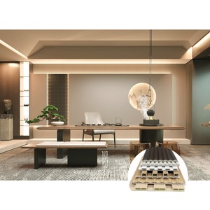 Pannelli Murali Di Bamboo E Legno <span class=keywords><strong>Flauta</strong></span> Slat Strip Wpc Panel de pared - Product Image 4