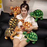 Jouet en peluche tortue de mer réaliste en peluche super douce, vente en gros d'usine personnalisée, rembourrage en coton PP