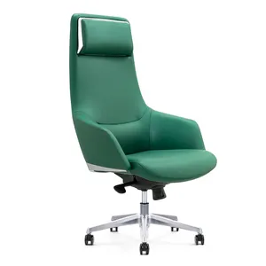 יוקרה בוס חדר מנהלים כיסא משרד גלגלים מודרני משחקי כיסאות ירוק הרמת משרד ריהוט עור כיסאות