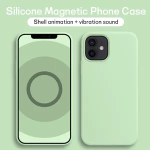 Geili Silicone Cell Phone Etui For Iphone 11 12 13 14 15 Series Anti Fall Casing Anti Fall Protective Phone Cover