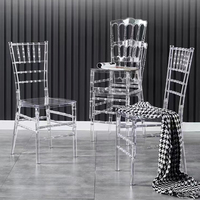 Chaises d'événements pas chères, chaises de mariage, chaises transparentes pour salles de banquet, chaises de réception