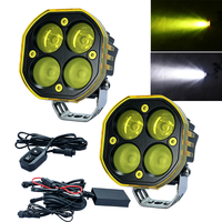 Projecteur de travail auxiliaire LED stroboscopique 12V IP67 80W 24000Lm Zdsf4 avec couvercle blanc/ambre pour 4x4, UTV, ATV 24V