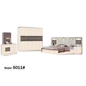 2023 New Modern Design Cheap 5PCS UV Board Bedroom Set Furniture Furniture Promotion