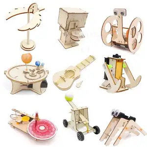 Enfants amusant construction STEM jouets éducatifs équilibrage 3D assemblage en bois modèle voiture Science Kit pour les enfants