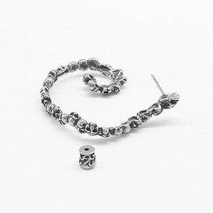 Pendientes de aro yúnique con diseño de calavera de acero de titanio para fiestas, joyería de moda - Product Image 4