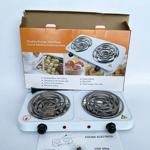 Cuisinière électrique à double brûleur JKN-ES002, boîte de couleur NM, écran en soie imprimé anglais, bouton gratuit, pièces de rechange, 2 brûleurs - Product Image 5