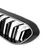 Pour Série 5 G30 Modifiée, Grille d'admission d'air centrale lumineuse noire brillante à double ligne, en plastique ABS