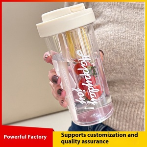Hervidor de agua de plástico de gran capacidad al por mayor, taza portátil para niñas, botella de agua de alta bebida directa para primavera y verano al aire libre - Product Image 2