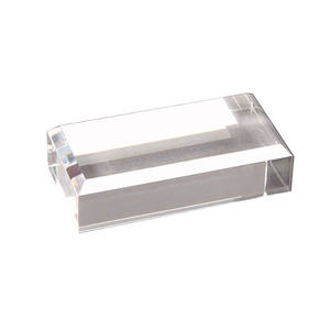 Bloque de exhibición de <span class=keywords><strong>pulido</strong></span> transparente o negro de tamaño personalizado Base de trofeo acrílico de plástico - Product Image 1