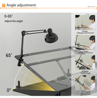 Bureau d'étude multifonctionnel pour l'artisanat d'art Table à dessin avec tabouret