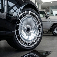 Jantes forgées de luxe polies et brossées noires compatibles avec Mercedes-Benz Classe G Range Rover L405 Vogue Defender BMW Bentley