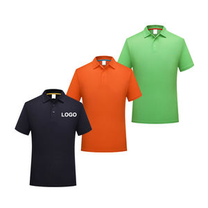 Promotional Pique Blank Hot Men's Range Short-sleeved Polo Shirt for Men Casual Classic Solid Color Lapel Embroidered Paul Shirt