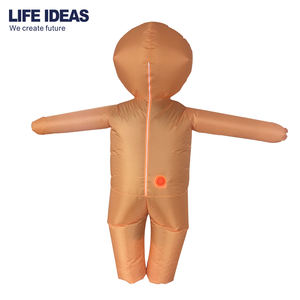 Costume de mascotte de bonhomme en pain d'épices gonflable à prix avantageux pour adulte - Product Image 4