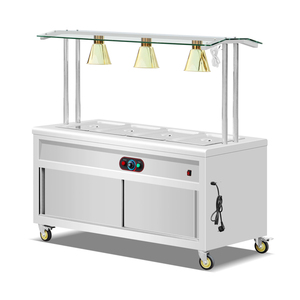 Chariot <span class=keywords><strong>chauffe</strong></span>-plats électrique en acier inoxydable pour cuisine professionnelle, 1 support, <span class=keywords><strong>chauffe</strong></span>-assiettes - Product Image 4