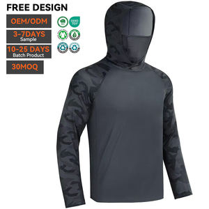 Camisa de Pesca con Capucha al por Mayor, Manga Larga, para Exteriores, de Spandex/Poliéster, Transpirable, de Alto Rendimiento, Secado Rápido, Protección UPF 50 Anti-UV - Product Image 3