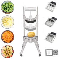 Commerciële Hand Gehouden Groente Fruit Aardappelen Champignons Frituur Snijmachine Snijmachine Shredder Hakselaar Hakselaar