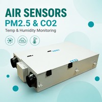 Sistema de Ventilación Centralizado Inteligente ERV con Pantalla LCD de 2.8 Pulgadas, 4 Velocidades, Aplicación Tuya WiFi e Interfaz RS485 para Hoteles y Cocinas