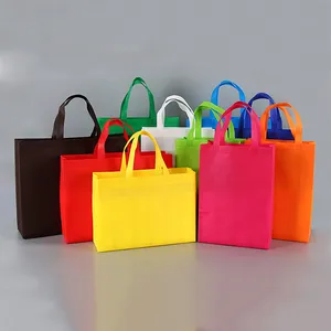 Biodegradable Reusable Non Woven Gift Shopping Bag Non-woven Fabric PP Foldable Handle Bag