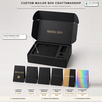 Boîtes en carton personnalisées pour échantillonnage rapide, emballages sur mesure, boîtes pliantes de luxe en carton ondulé avec logo